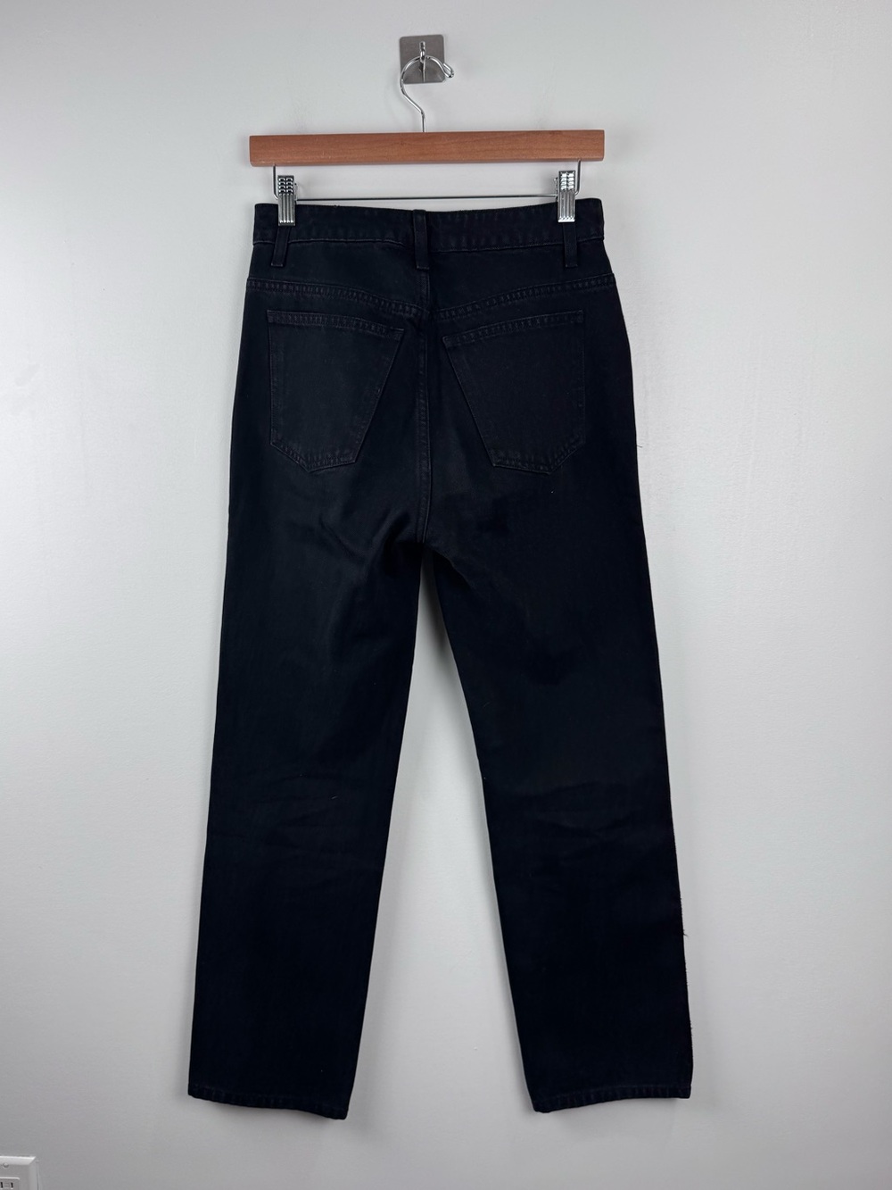 Khaite Women Abigail Black Straight Leg Jean Size 26 - Picture 2 of 8